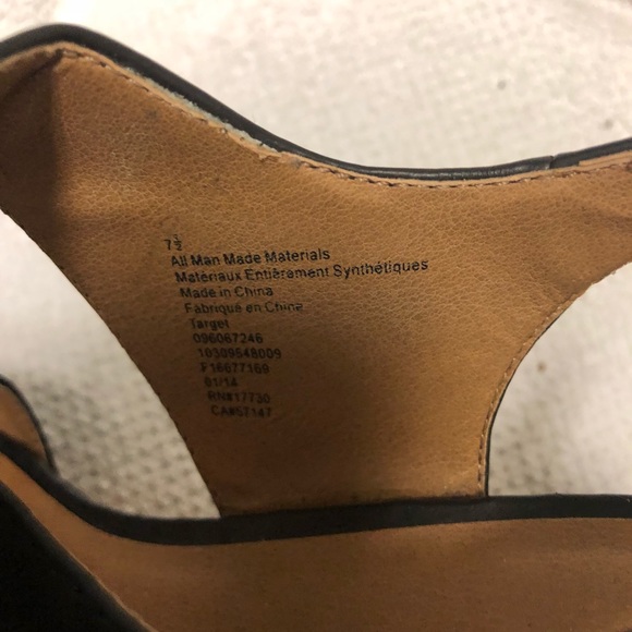 Neutral Brown Double Buckle Cork Wedges 7.5 - Picture 6 of 8